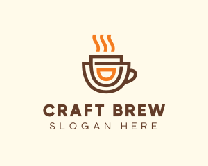 Brewed Coffee Cup logo design