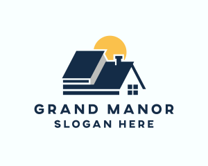 Mansion Roofing Builder logo design