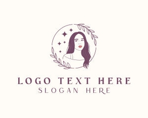 Blogger - Woman Hair Sparkle logo design