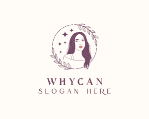 Woman Hair Sparkle Logo