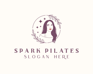 Makeup - Woman Hair Sparkle logo design