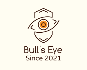 Minimalist Eye Shield logo design