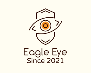 Minimalist Eye Shield logo design