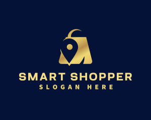 Shopper - Location Pin Bag logo design