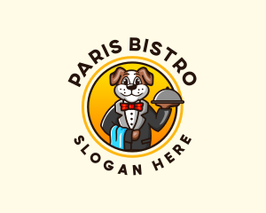 Server Waiter Dog logo design