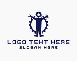 Cog - Tools Repair Guy logo design