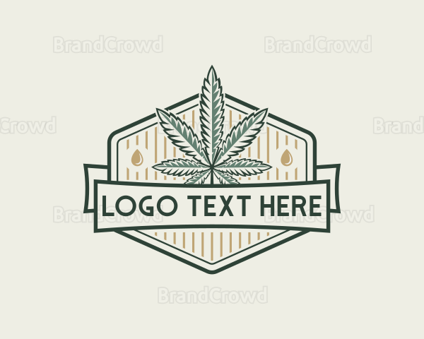 Natural Marijuana Drug Logo