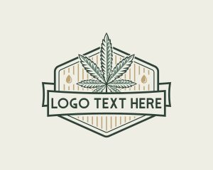 Natural Marijuana Drug Logo