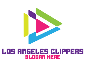 Colorful Polygon Play Logo