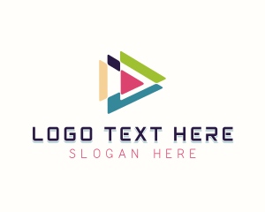 Digital Play Button logo design