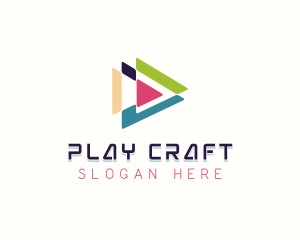 Digital Play Button logo design