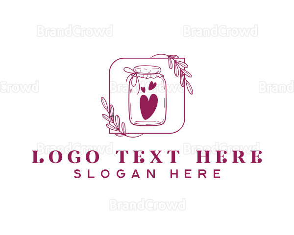 Organic Jar Heart Logo