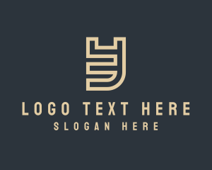 Monogram - Business Letter YE Outline logo design