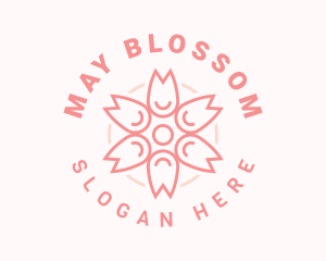 Cherry Blossom Flower Events logo design