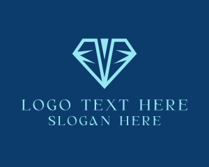 Expensive - Blue Diamond Jewelry logo design