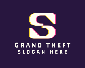 Game Glitch Letter S Logo
