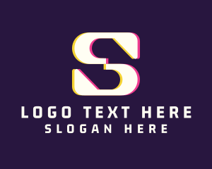 Esport - Game Glitch Letter S logo design