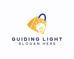 Light Bulb Shopping Bag logo design