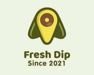 Guacamole - Green Avocado Location logo design