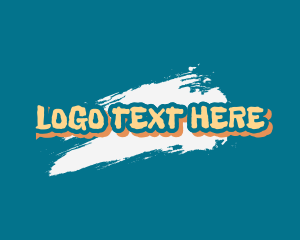 Mural - Cool Brush Wordmark logo design