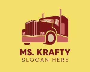 Shipping - Red Trucking Delivery logo design