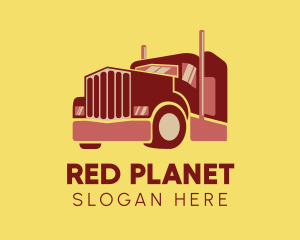 Red Trucking Delivery logo design