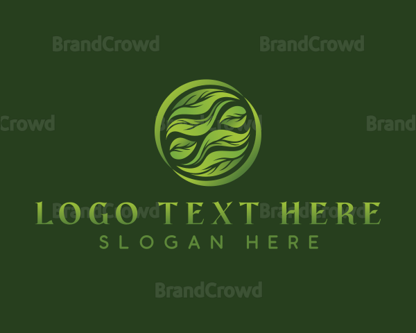 Leaves Plant Landscaping Logo