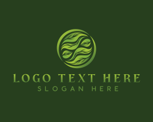 Leaves Plant Landscaping Logo