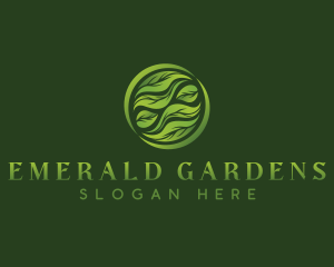 Leaves Plant Landscaping logo design