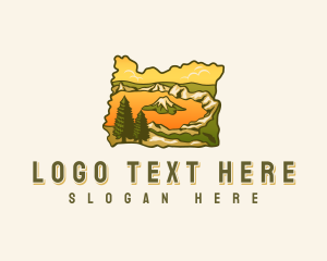 Forest - Nature Lake Idaho logo design