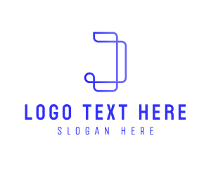 Digital - Artistic Abstract Letter J logo design
