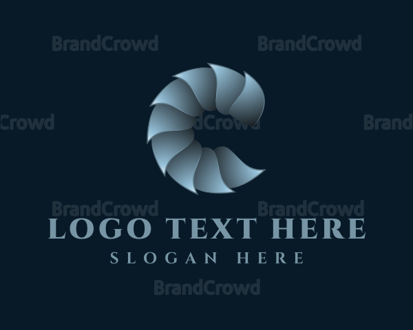 3D Gradient  Letter C Logo