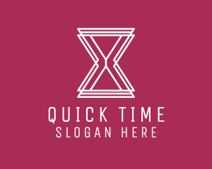Minute - Abstract Art Hourglass logo design