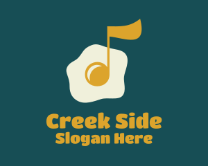 Egg Yolk Music Note logo design