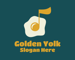 Yolk - Egg Yolk Music Note logo design
