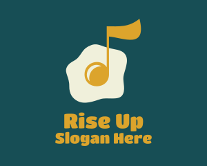 Egg Yolk Music Note logo design