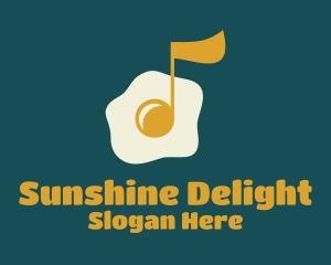 Sunny Side Up - Egg Yolk Music Note logo design