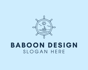 Sailing Boat Helm logo design