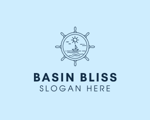 Sailing Boat Helm logo design