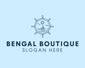 Sailing Boat Helm logo design