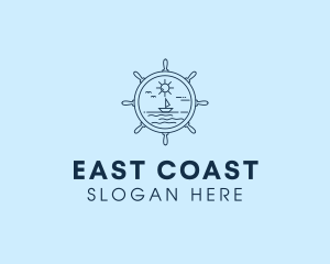 Sailing Boat Helm logo design