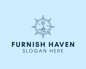 Sailing Boat Helm logo design