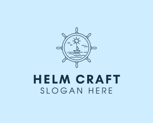 Sailing Boat Helm logo design