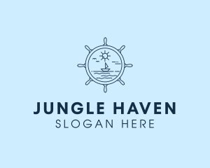 Sailing Boat Helm logo design