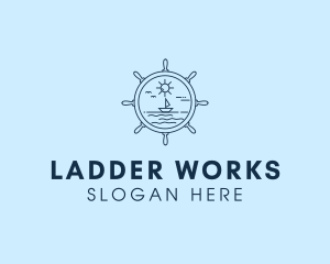 Sailing Boat Helm logo design