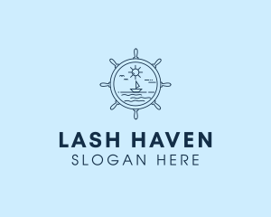 Sailing Boat Helm logo design