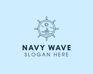 Navy - Sailing Boat Helm logo design