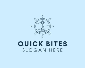 Sailing Boat Helm logo design