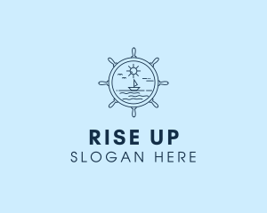 Sailing Boat Helm logo design