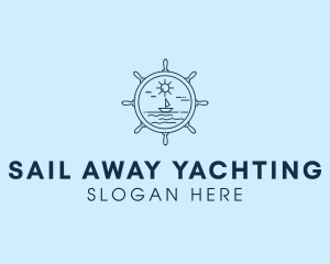 Sailing Boat Helm logo design